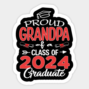 proud grandpa of a 2024 graduate Sticker